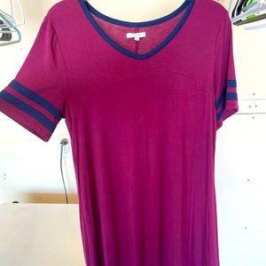 Maurices Maroon T-Shirt Dress